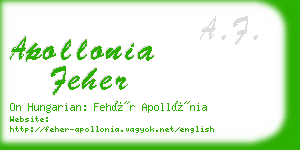 apollonia feher business card